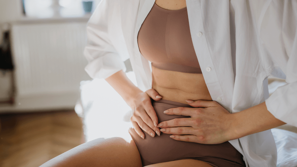 Women feeling symptoms of fibr